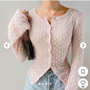 Kimchi Blue pink cardigan